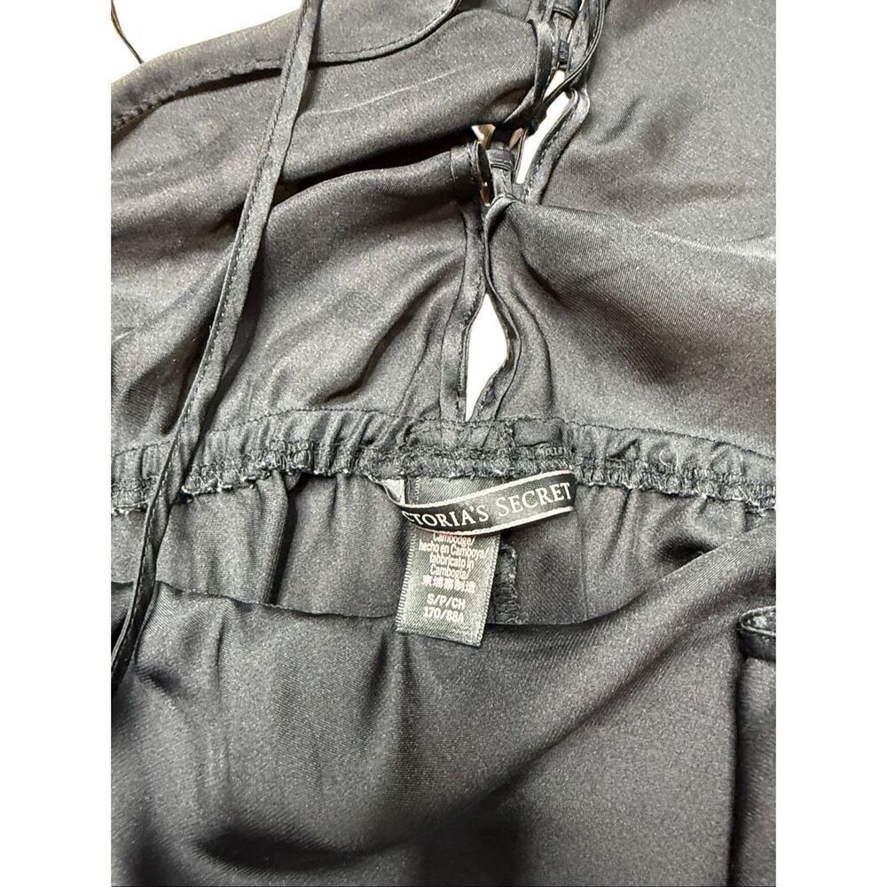 Victorias Secret Black Satin and Lace Romper Small - Picture 5 of 5